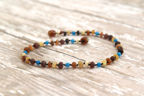 Blue amber deals bracelet