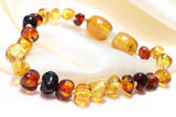 Baby Rainbow Baltic Amber teething bracelet.